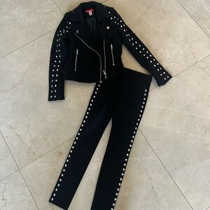 Aqua girls set with pants and coat S